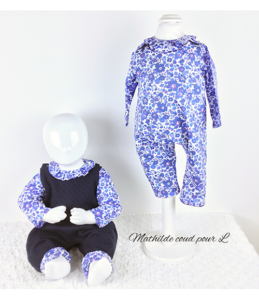 Barboteuse bleue par Mathilde coud pour L