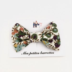 Barrettes verte blanche par Mathilde coud pour L