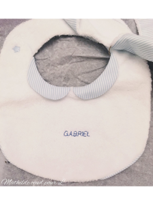 Bavoir rond par Mathilde coud pour L