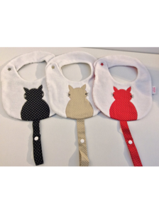 Bavoir chat par Mathilde coud pour L