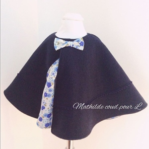 Cape enfant verte par Mathilde coud pour L