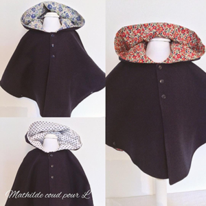 Cape enfant prune par Mathilde coud pour L