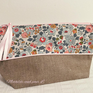 Trousse de toilette fleur par Mathilde coud pour L